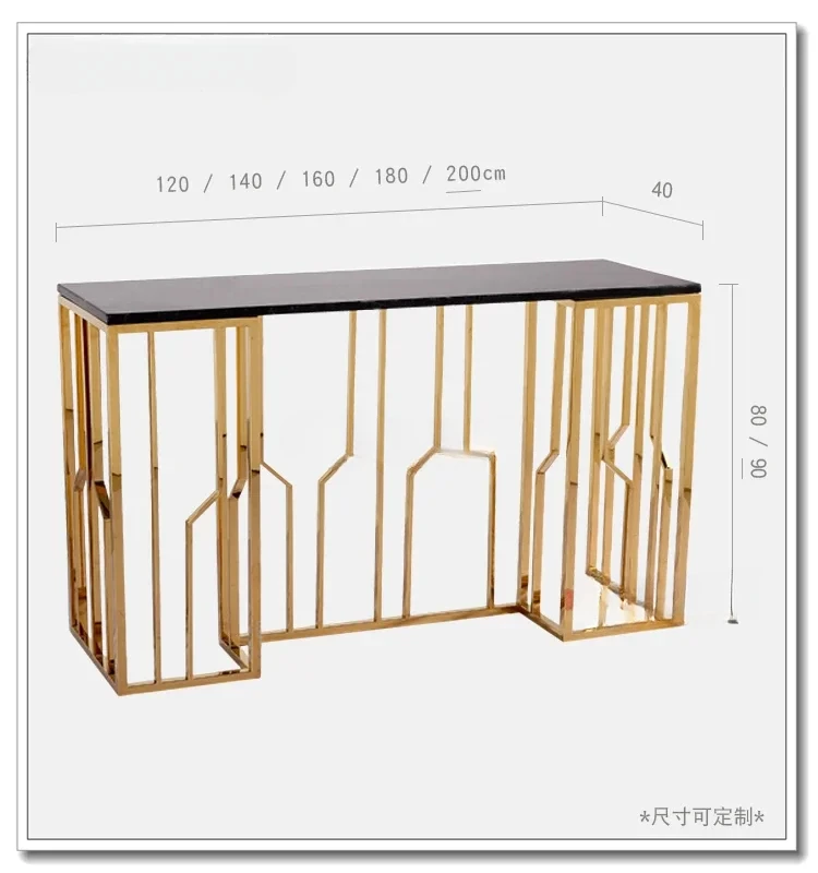 Metal Entrance Platform Living Room Partition Side Table Stainless Steel