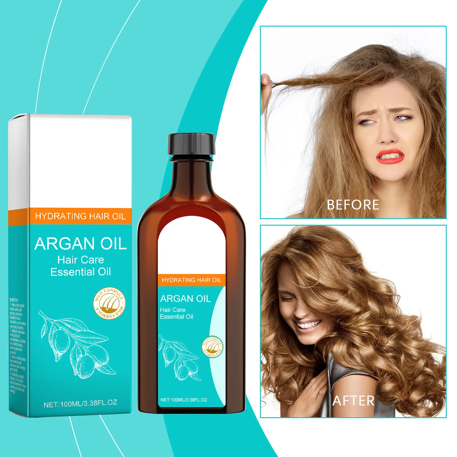 Argan Oil Hair Care Concentrates OilHair OilHair Care OilDeeply Nourisheshair Carerepairs Damaged Hair100ml