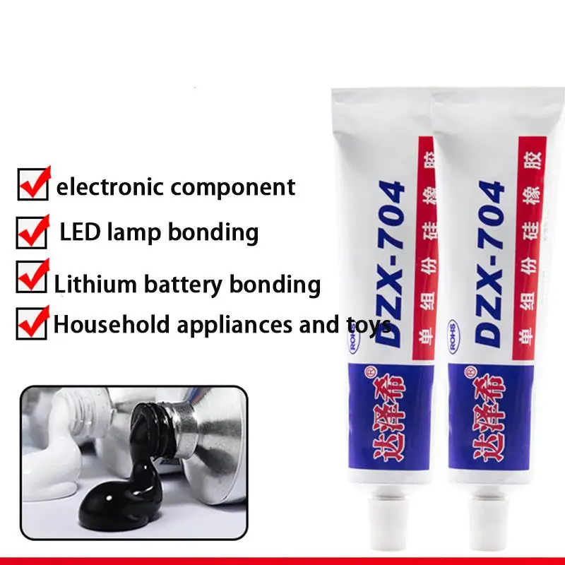 45-100g 704 Fixed High Temperature Resistant Silicone Rubber Insulated Sealing Glue Waterproof Silicone Thermal Conductive