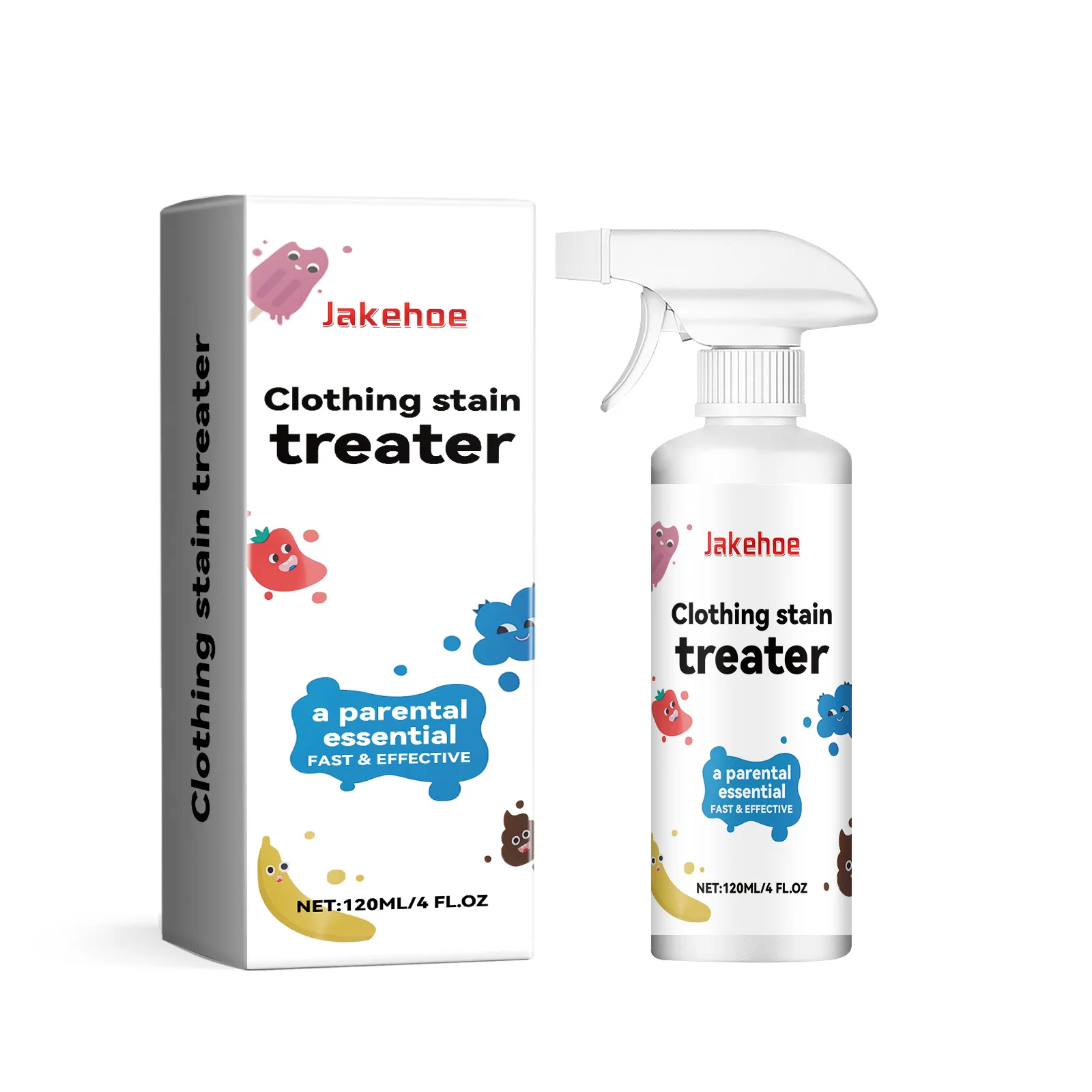 Tratador de manchas en aerosol, eliminador de manchas de 120ml, sin limpieza en seco, grasa alimentaria, café, ropa interior, tela, elementos esenciales para bebés recién nacidos