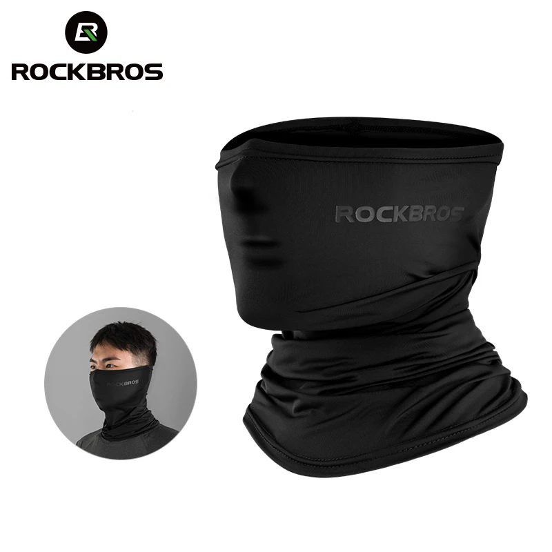 ROCKBROS Sunscreen Cycling Face Mask UV400 Absorb Sweat Breathable Bandana Multi Hiking Motorcycle Bike Bicycle Half Face Mask