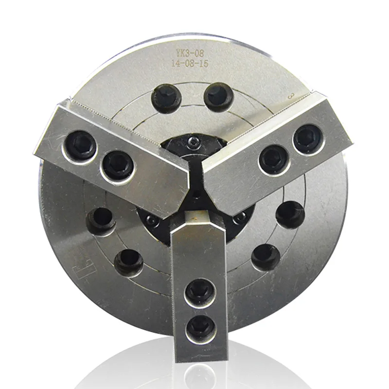 4 Inch Keyless Steel Lathe Drill Chuck 3 Jaw Hydraulic Chuck for Pneumatic Lathe Machine Industrial Metalworking Tooling Pro