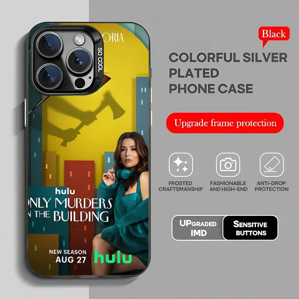 O-Only M-Murders In The B-Building Phone Case 2024 IMD Case لهاتف IPhone 16 15 Pro XR XS 7 8 Plus SE2024 هاتف ملون مقاوم للصدمات F