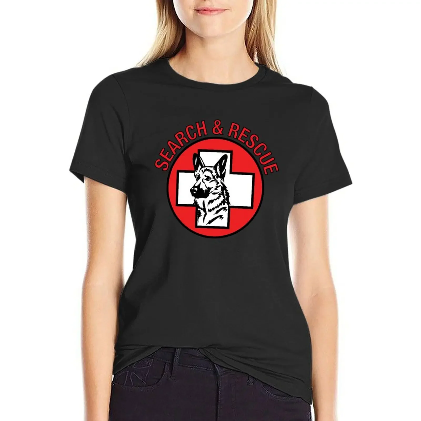 

K9 Search & Rescue T-Shirt tops anime clothes vintage oversized T-shirts for Women
