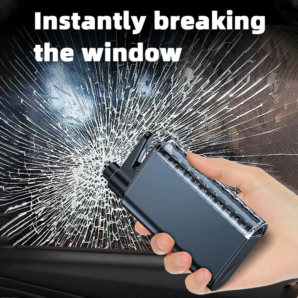 Auto-Sicherheitshammer, 3-in-1, Auto-Notfall-Fensterheber aus Glas, Sicherheitsgurtschneider, lebensrettende Beleuchtungsfunktion, Auto-Notfallwerkzeug – Detail 2