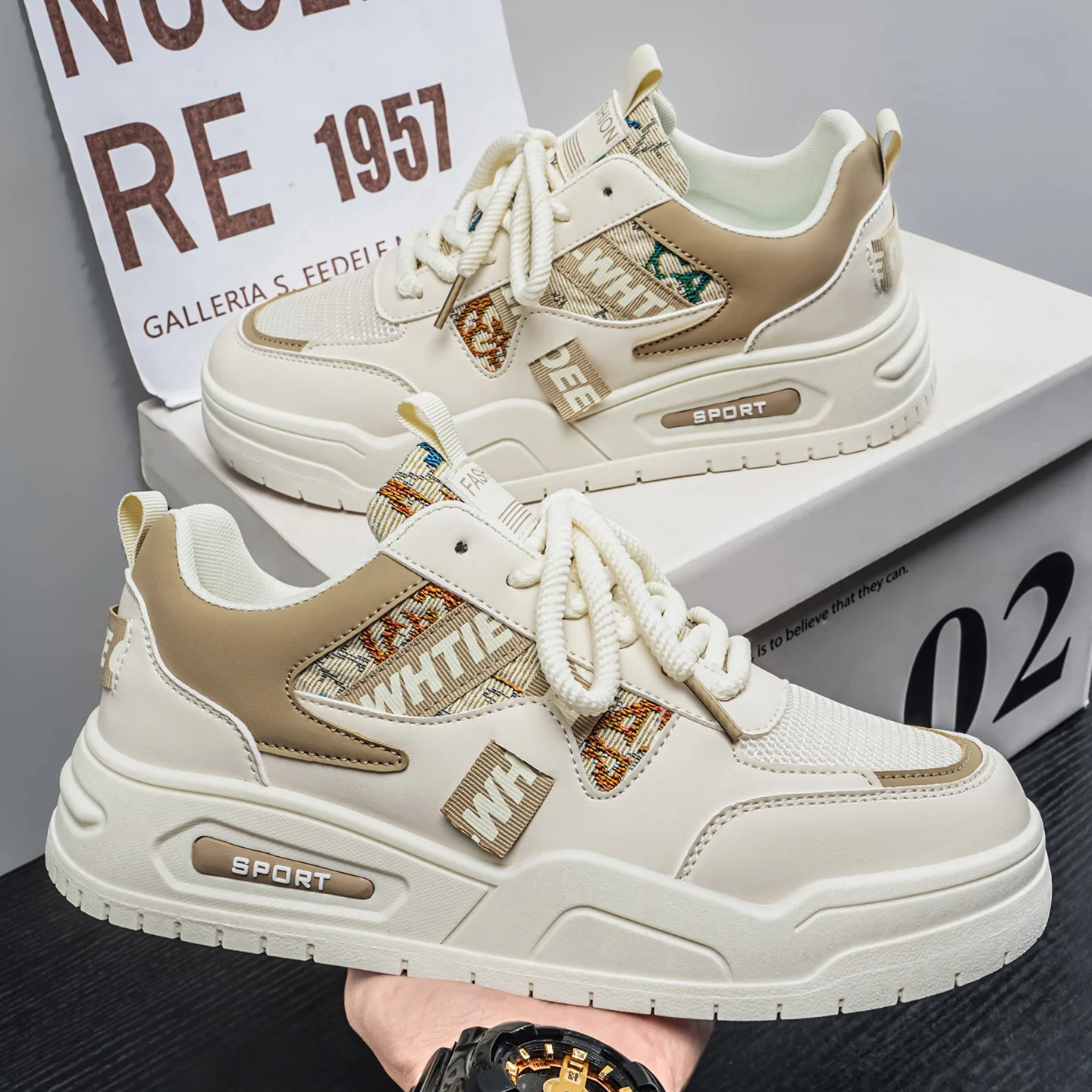 

New Skateboard Mens Shoes Outdoor Running Casual Fashion Mesh Sneakers Sports Shoes Hiking Tennis Platform Luxury Footwear