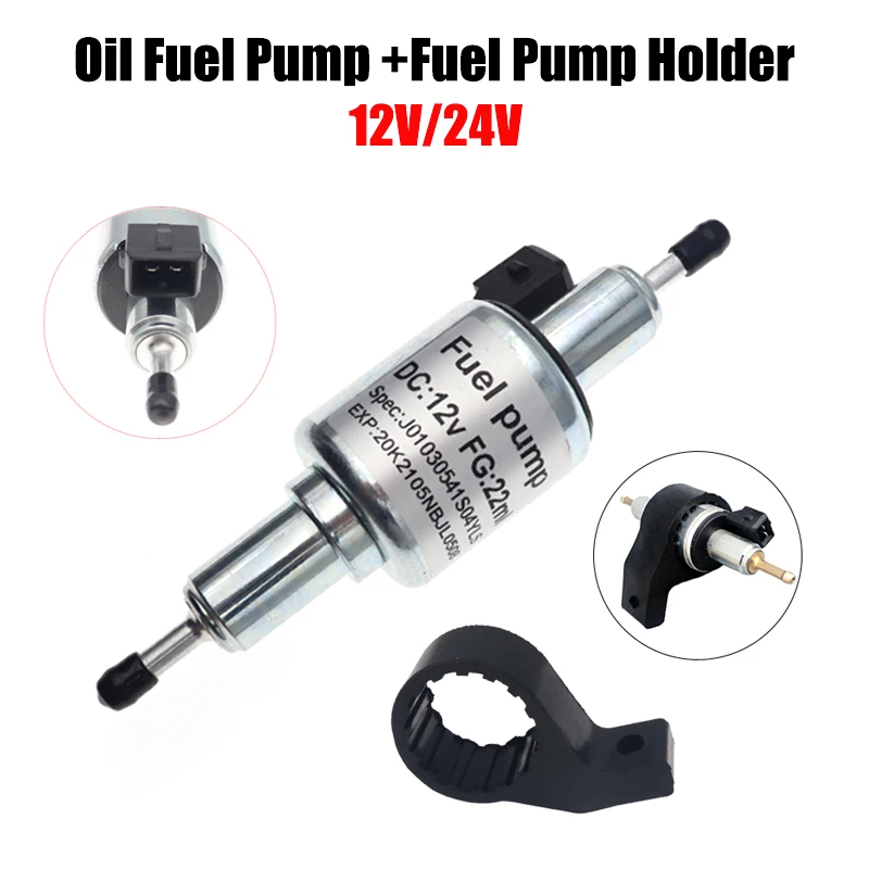 1KW- 5KW 12V / 24V Universal Fuel Pump Car Heater Oil Fuel Diesel Pump With Bracket Holder Vehicle Diesel Air Parking Heat Pump