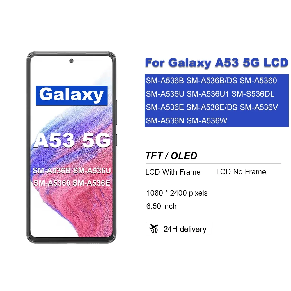 TFT/OLED High Quality LCD Display For Samsung A53 5G LCD Screen Touch Digitizer Assembly For Samsung Galaxy A53 5G Display +Tool
