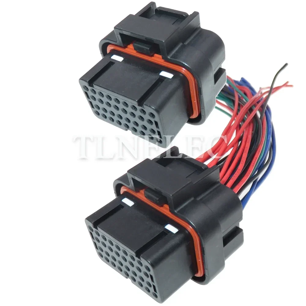 

34 Pin Way Automobile Wiring Terminal Socket with Wires Car PCB Waterproof Connectors 4-1437290-0
