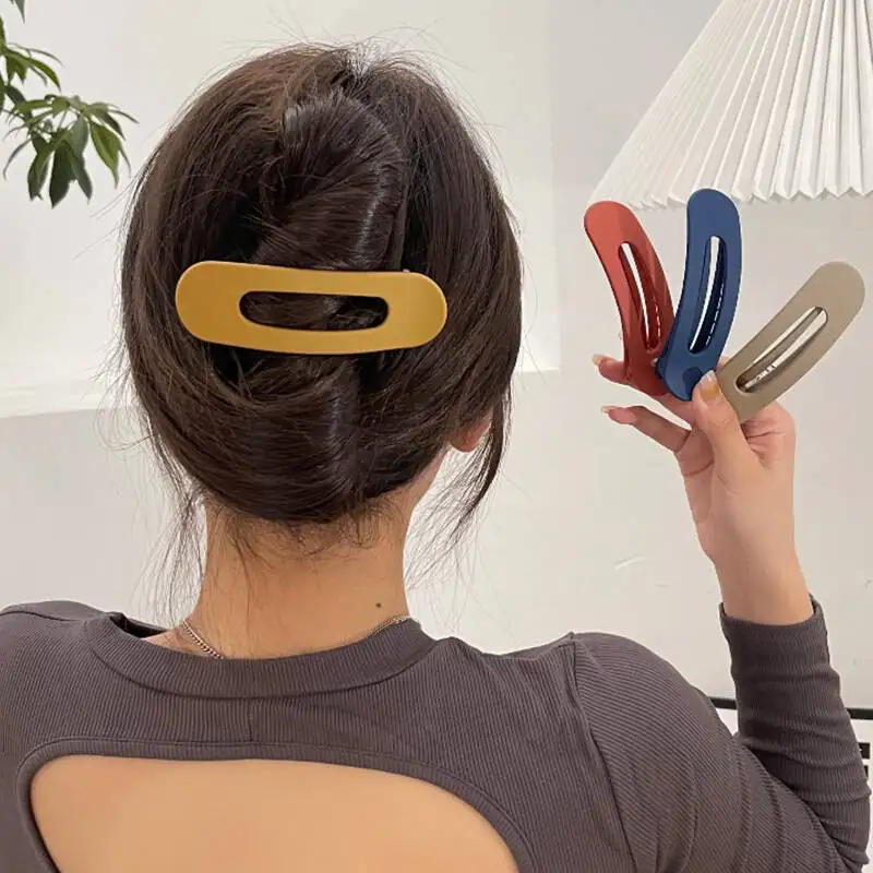 

6, матовые плоские захваты в корейском стиле, подходящие для женщин, с высоким объемом волос и схемой цвета допамина.