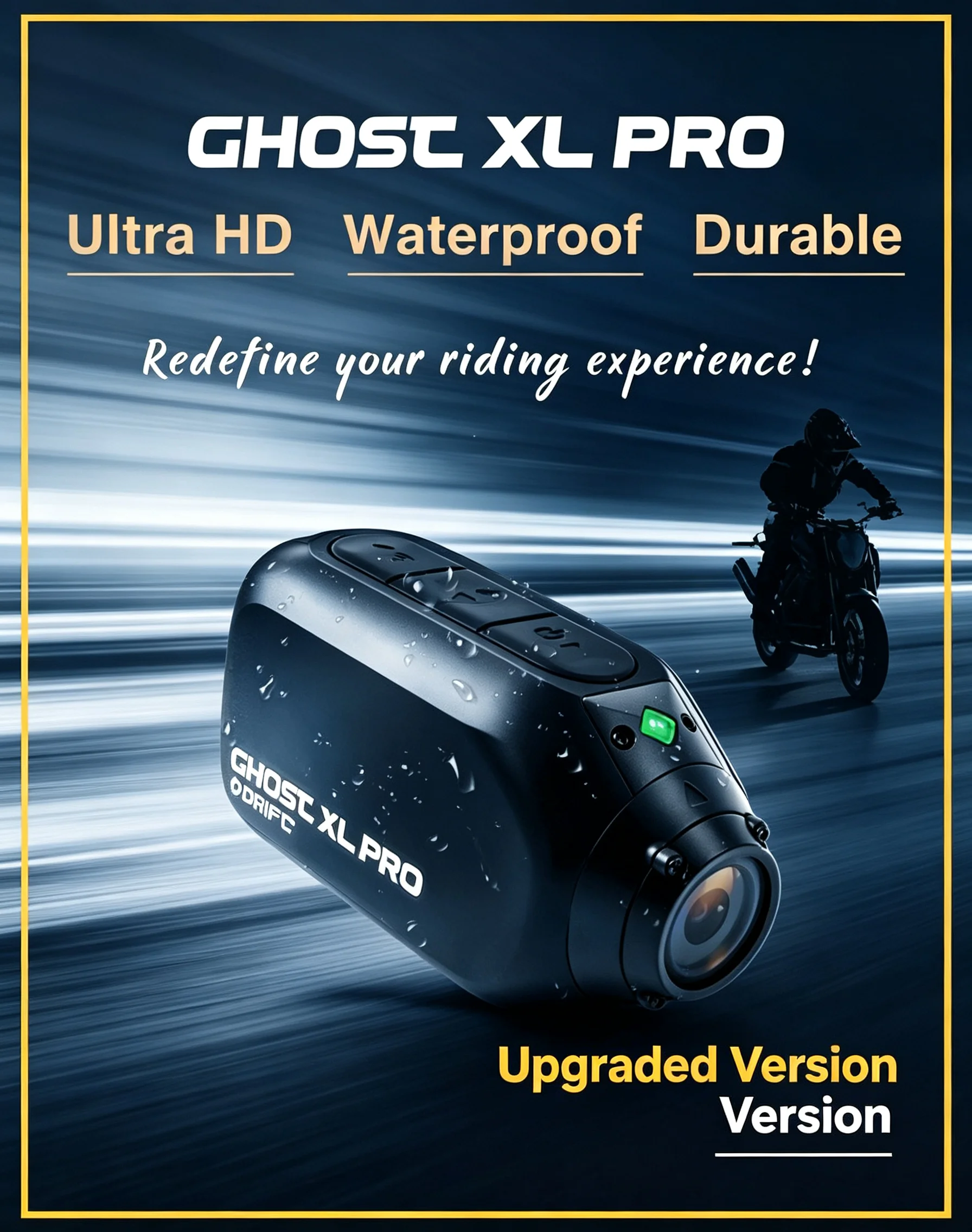 4K Sport WiFi IPX7 Waterproof Wearable Live Stream Vlog Motorcycle Bicycle Helmet Cam Bike Outdoor Video Camco motorcycle dash cam motorcycle dashcam motorcycle camera motorcycle DVR DRIFT Sport Action Camera XL PRO