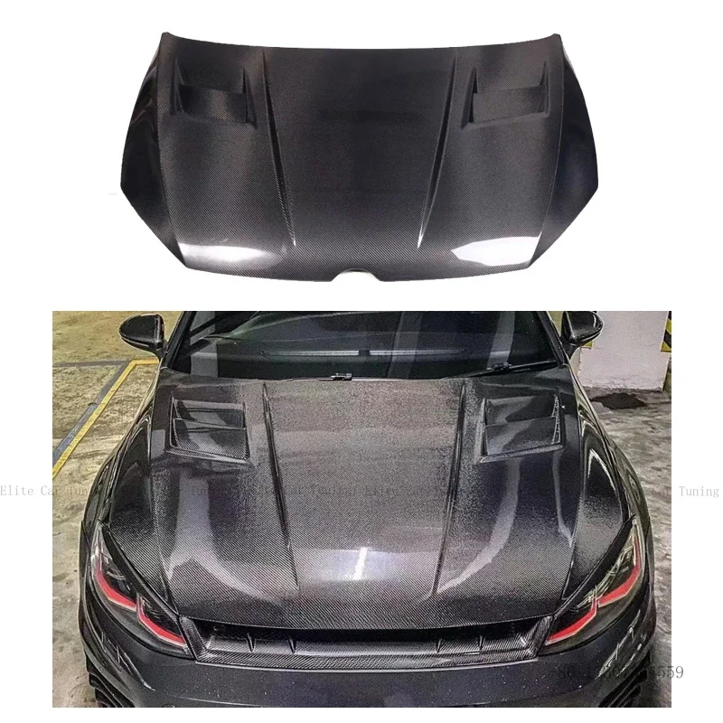 

For GOLF MK7 7.5 R 2014-2019 High Quality Wet Real Carbon Fiber Car ASP Style Hood Mk7.5 Forge