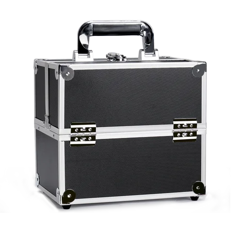 알루미늄 합금 메이크업 기차 케이스 보석함 정리함, 대용량, 손잡이 포함