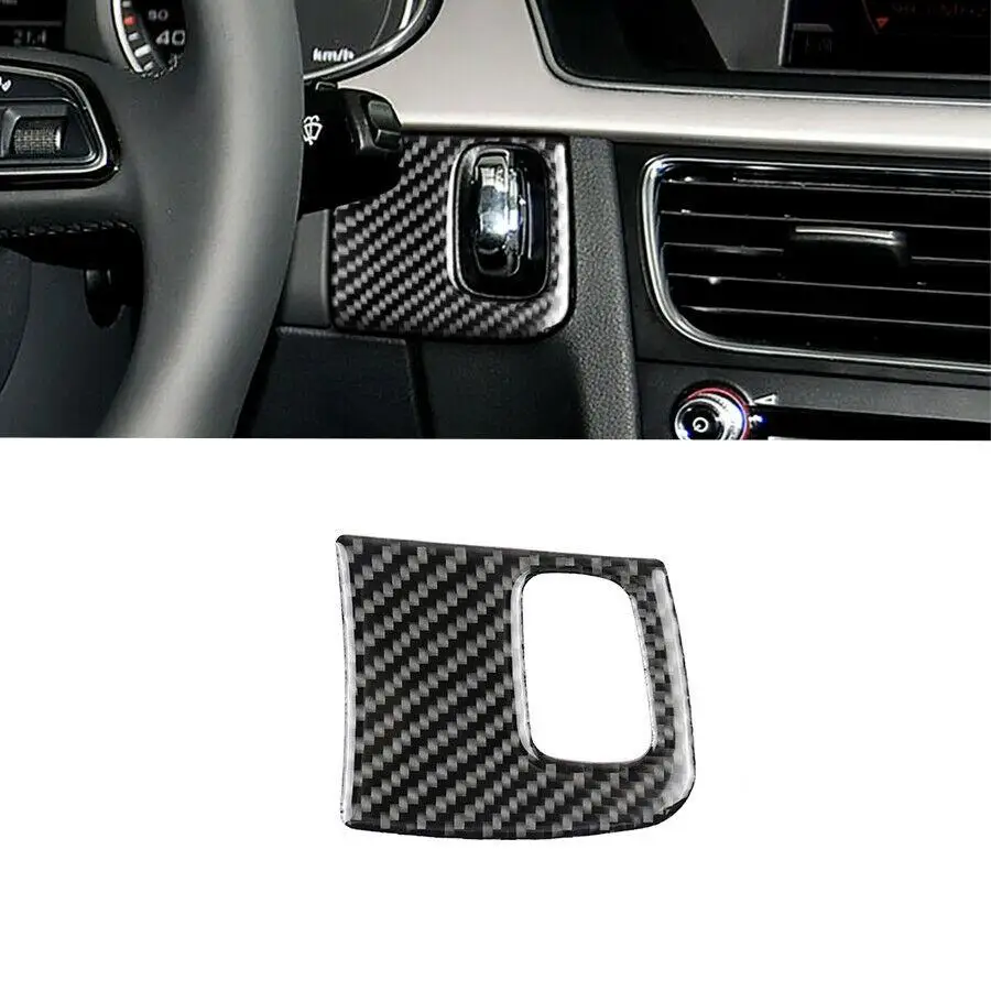 

Carbon Fiber Car Engine Start Key Panel Frame Decoration Sticker Trim For Audi A4 B8 A5 8T S5 2008-2015 Interior Mouldings