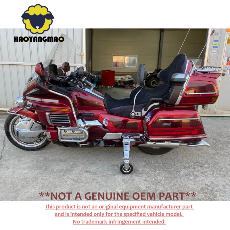 HYMoto Motorcycle Chrome Lower Landing Gear Support With Auxiliary Stabilizer Wheels Fit GL1500 Road Street Glide Upgrade Kit