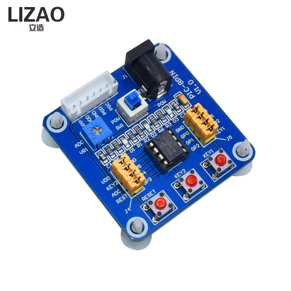 LIZAO PIC12F675 Learning Board, PIC MCU Development & Experimental Kit with USB Cable for Beginners