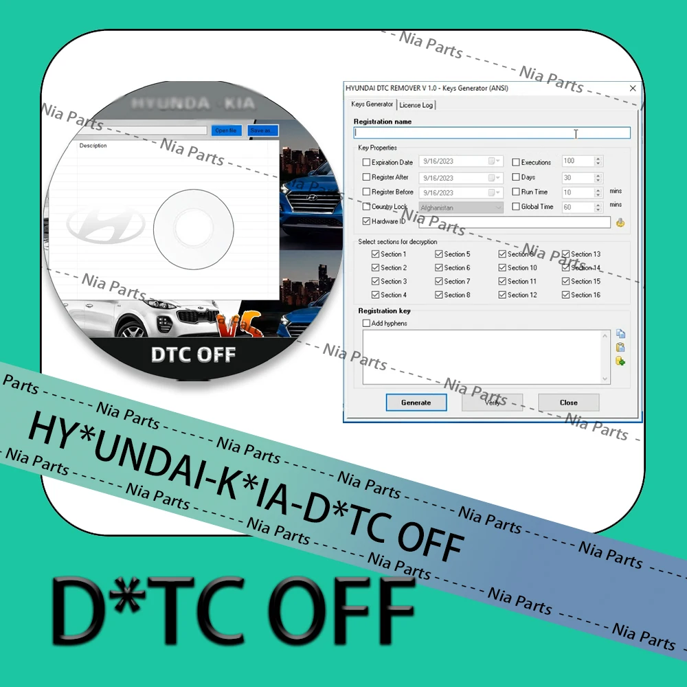 D-TC OFF H-YUNDAI K-IA Code reader scanner automotriz Auto Repair diagnostics for cars DT-C off Repair interface tuning Program