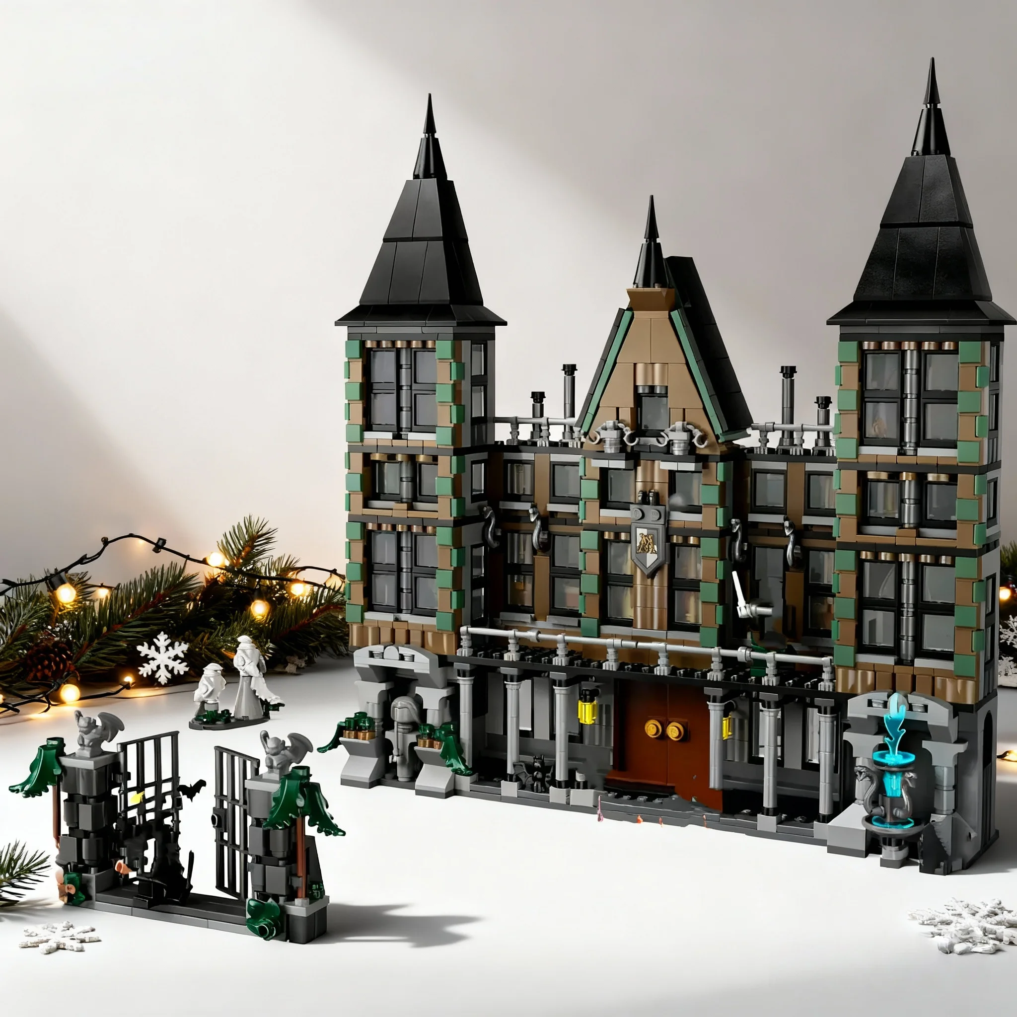 En Stock Malfoy Manor blocs de construction modulaires modèle briques magiques 1601 pièces pour enfants adultes cadeaux d'anniversaire de noël