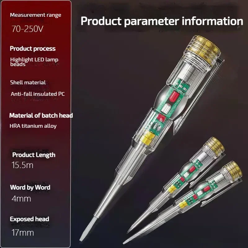 Intelligent Voltage Tester Pen Non-contact Induction Digital Power Detector Pencil Electric Screwdriver Probe Circuit Indicator