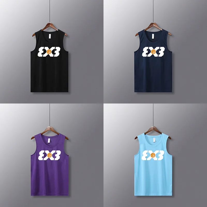 Summer Shooting Basketball Jerseys Shirts Youth Basketball Vest Uniforms Blank Running Training Gym Loose Jerseys Suits Tank Top