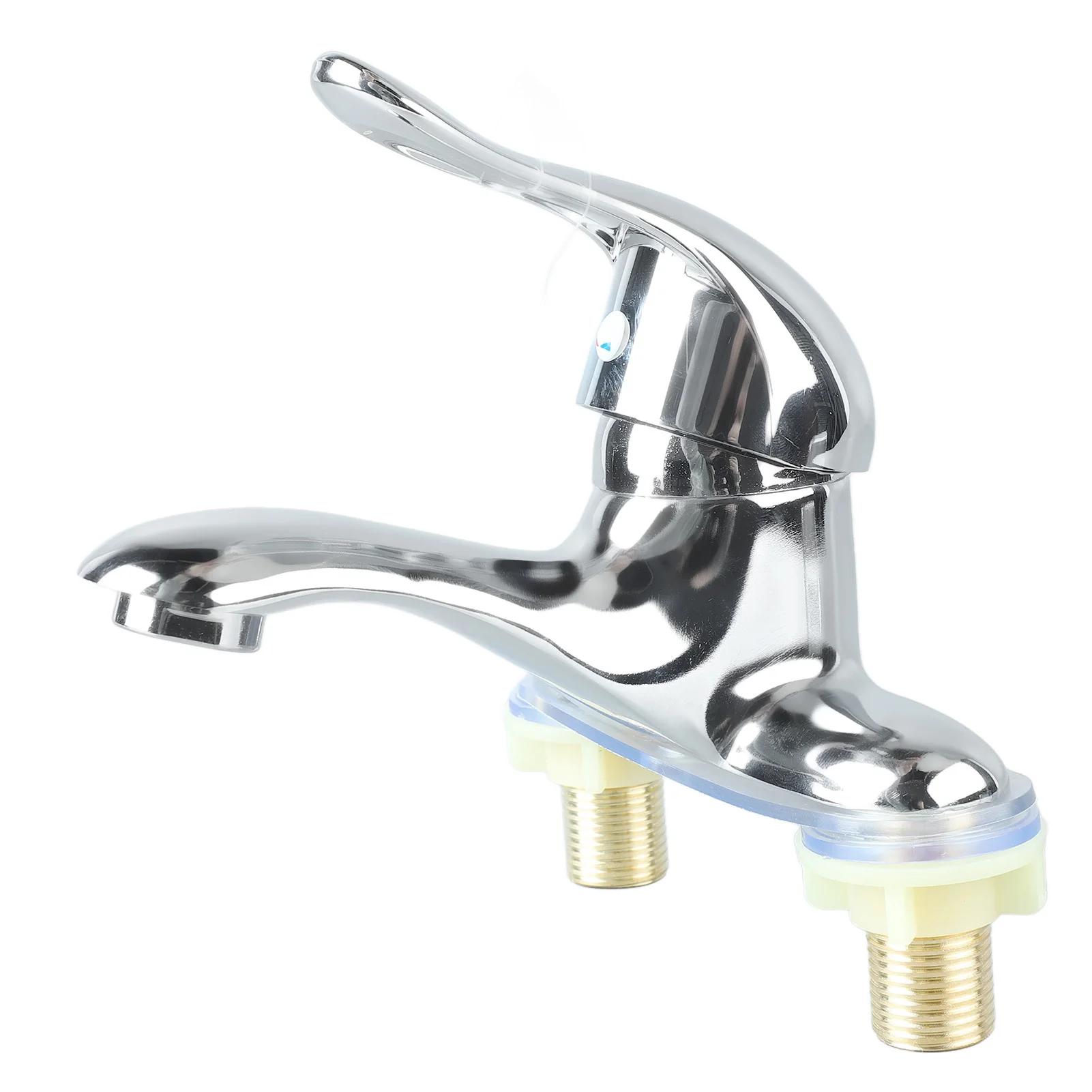 

2 Hole Bathroom Faucet Bathroom Sink Faucet Zinc Alloy 2 Hole Single Handle Hot and Cold Water Mixer Tap for Home Hotel