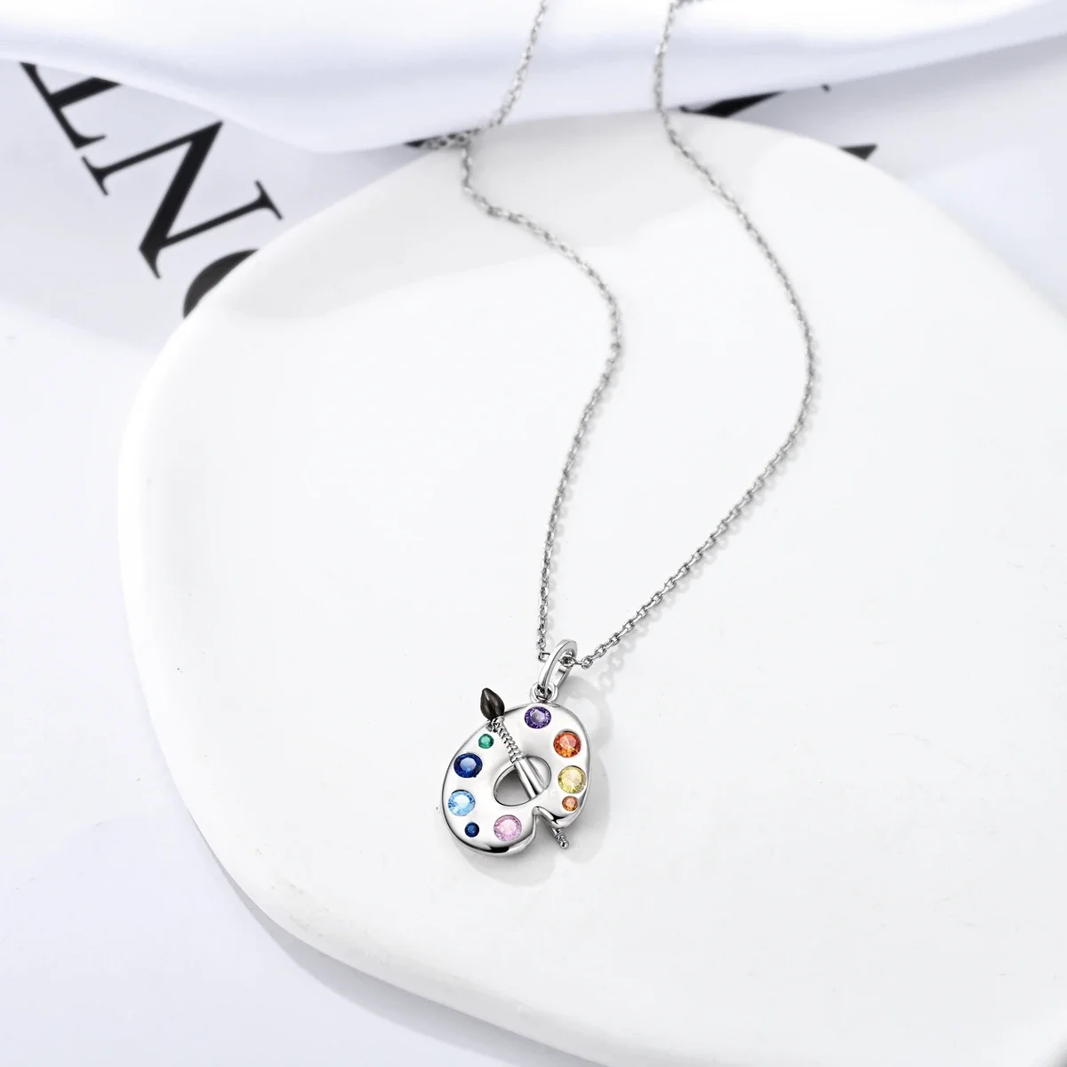 Collar Ajustable Simple Clásico de Plata de Ley 925 – Incluye Elementos de Mariposa, Corazón de Amor y Oso image 5