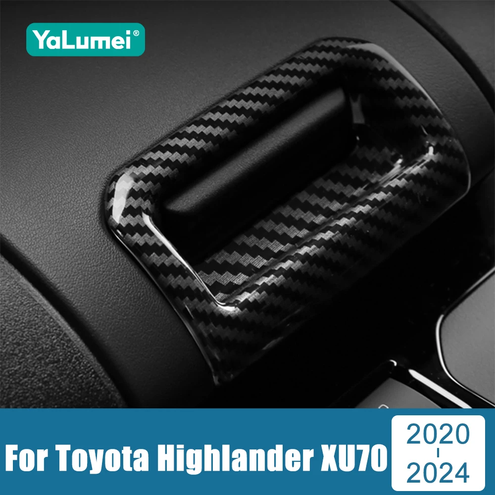 

For Toyota Highlander XU70 2020 2021 2022 2023 2024 Hybrid ABS Car Armrest Box Handle Frame Cover Trim Sticker Accessories
