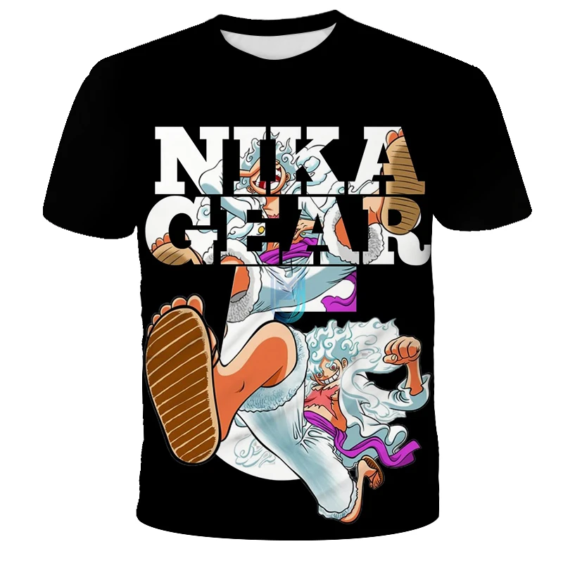 الصبي تي شيرت تأثيري لوفي الرجال الكرتون قصيرة الأكمام أنيمي قطعة واحدة الاطفال توب بوي فضفاض كول ملابس للرجال تي شيرت غير رسمي #3