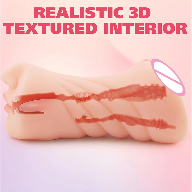 3 في 1 سيليكون TPE المهبل الشرج الاستمناء لعبة الجنس للرجال الشيطانة المهبل أنيمي جيب سنور اللسان المحمولة مقاوم للماء