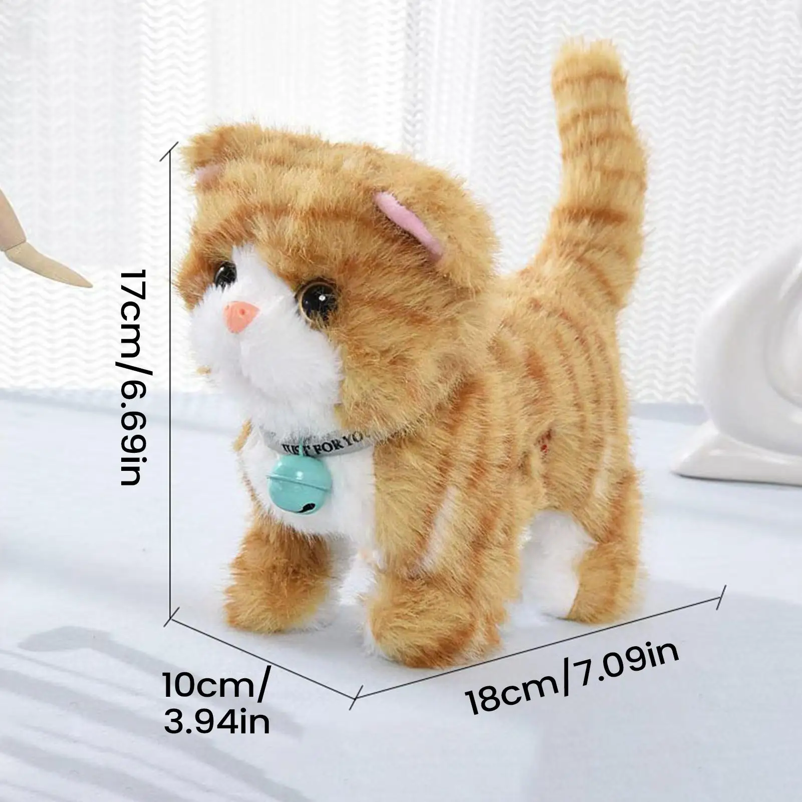 ตุ๊กตาแมวเดินได้ พูดได้ มีเสียงเพลง ของเล่นแมวไฟฟ้าแบบโต้ตอบ ตุ๊กตาสัตว์เลี้ยง ของเล่นสำหรับคนรักสัตว์เลี้ยง ของขวัญวันเกิด ปีใหม่