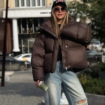 Femmes marron à capuche coton ...