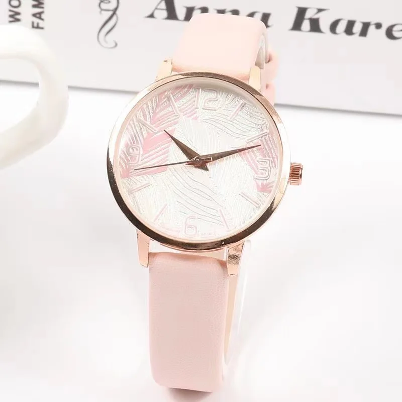 The Round Minimalist Women Ultra Thin Watches Leather Band Fashion Simple Design Quartz Watch Relogio Feminina