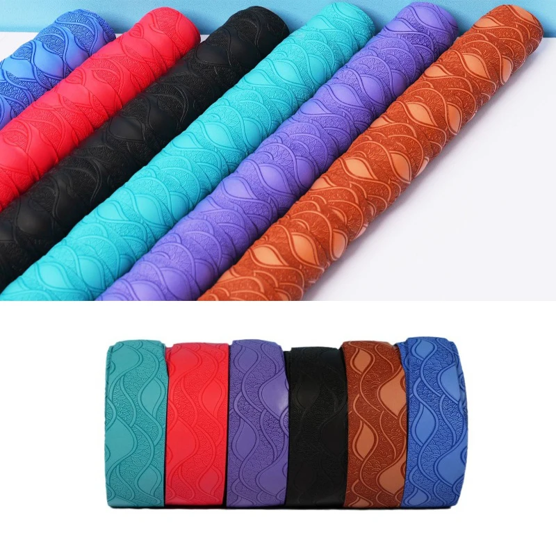 Fishing Rod Grip Tape Anti Slip Sweat Absorbing Embossed Handle Wrap Band for Tennis Badminton Racket Sport Overgrip