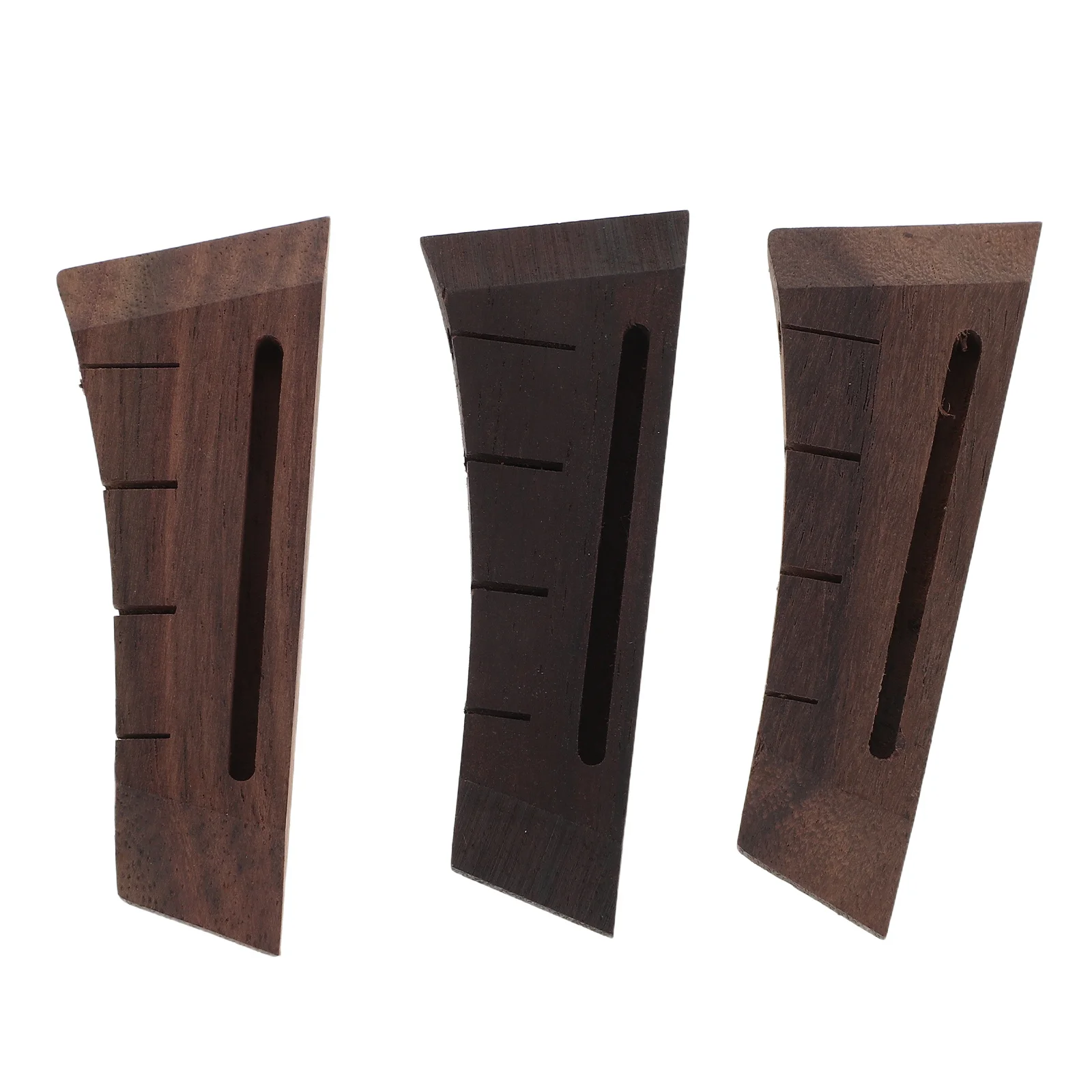 

3Pcs Wood Ukulele Bridge Curved Saddle Kit Acoustic Guitar Replacement Sound Enhancing Parts for Ukulele Bridge Saddles