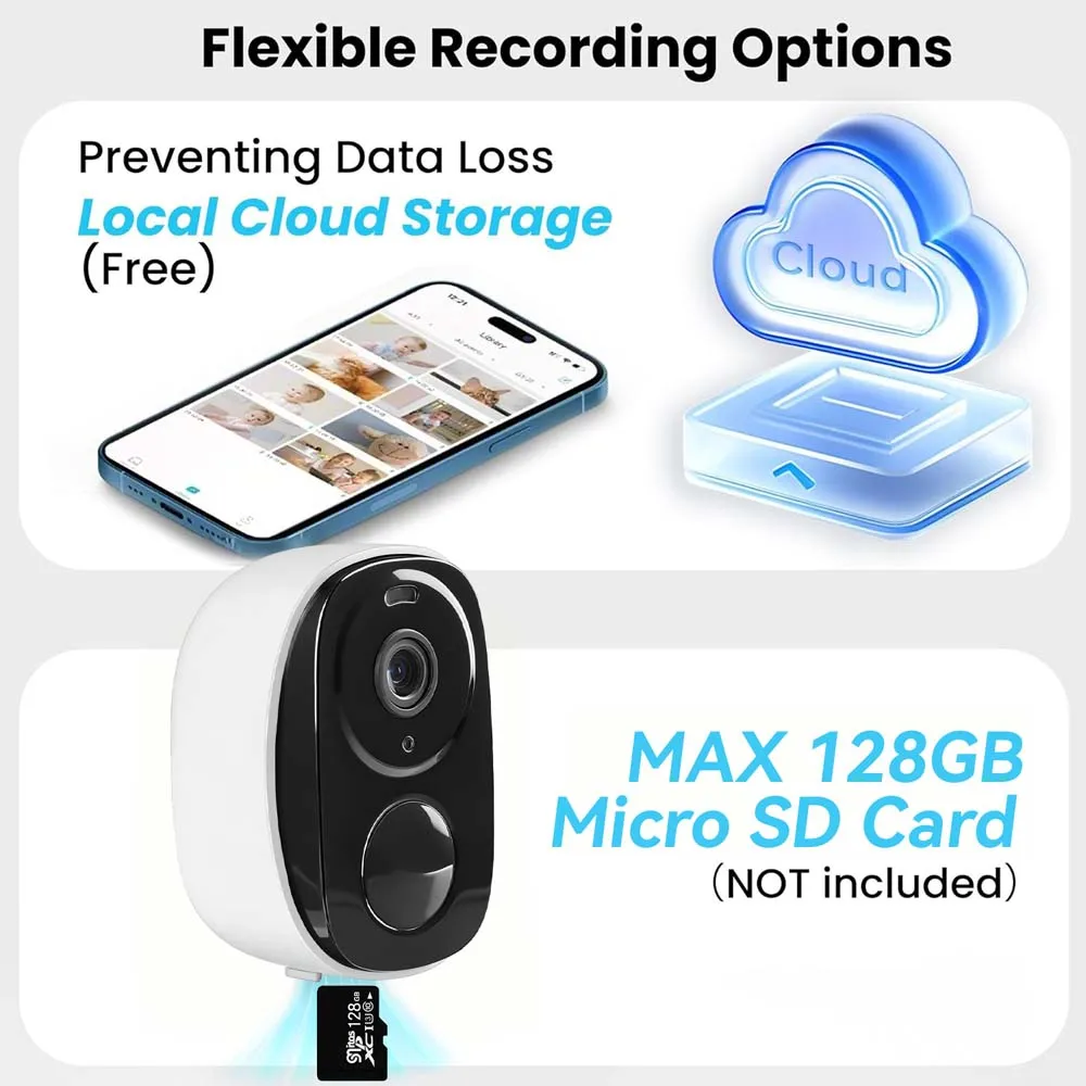 4G Security Cameras Wireless Outdoor 2K Rechargeable Battery Camera Home Surveillance No WiFi Needed PIR IP65 Work With O-kam Pr