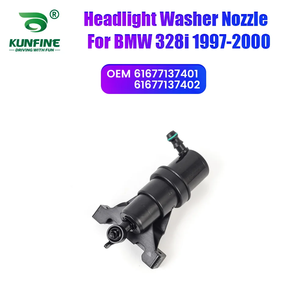

Car Headlight Front Bumper Washer Spray Nozzle Jet Headlamp Pump Cover For BMW 328i 1997-2000 61677137401 61677137402