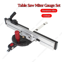450mm Miter Gauge&Tenoning Ruler Aluminum Handle Benches Table Saw Router Sawing Assembly Ruler DIY Carpenter Woodworking Tools