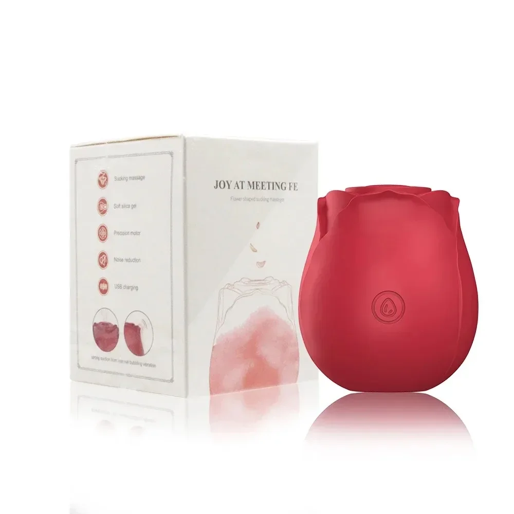 Vibrador con forma de rosa para succionar la vagina, beso, succionador de pezones, lamido oral, estimulación del clítoris, juguetes sexuales para mujeres.