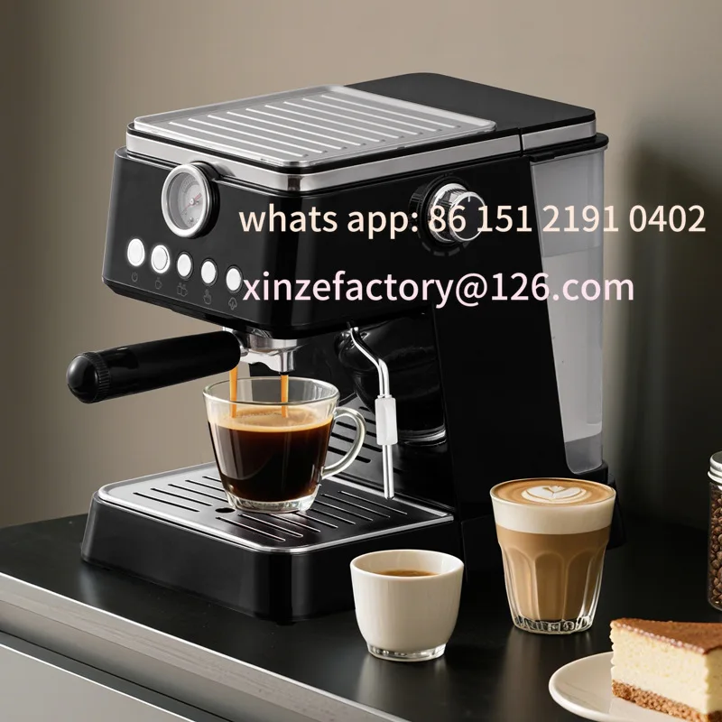

Customizable semi-automatic coffee machine One-click high pressure extraction, milk foam Latte flower Home espresso machine