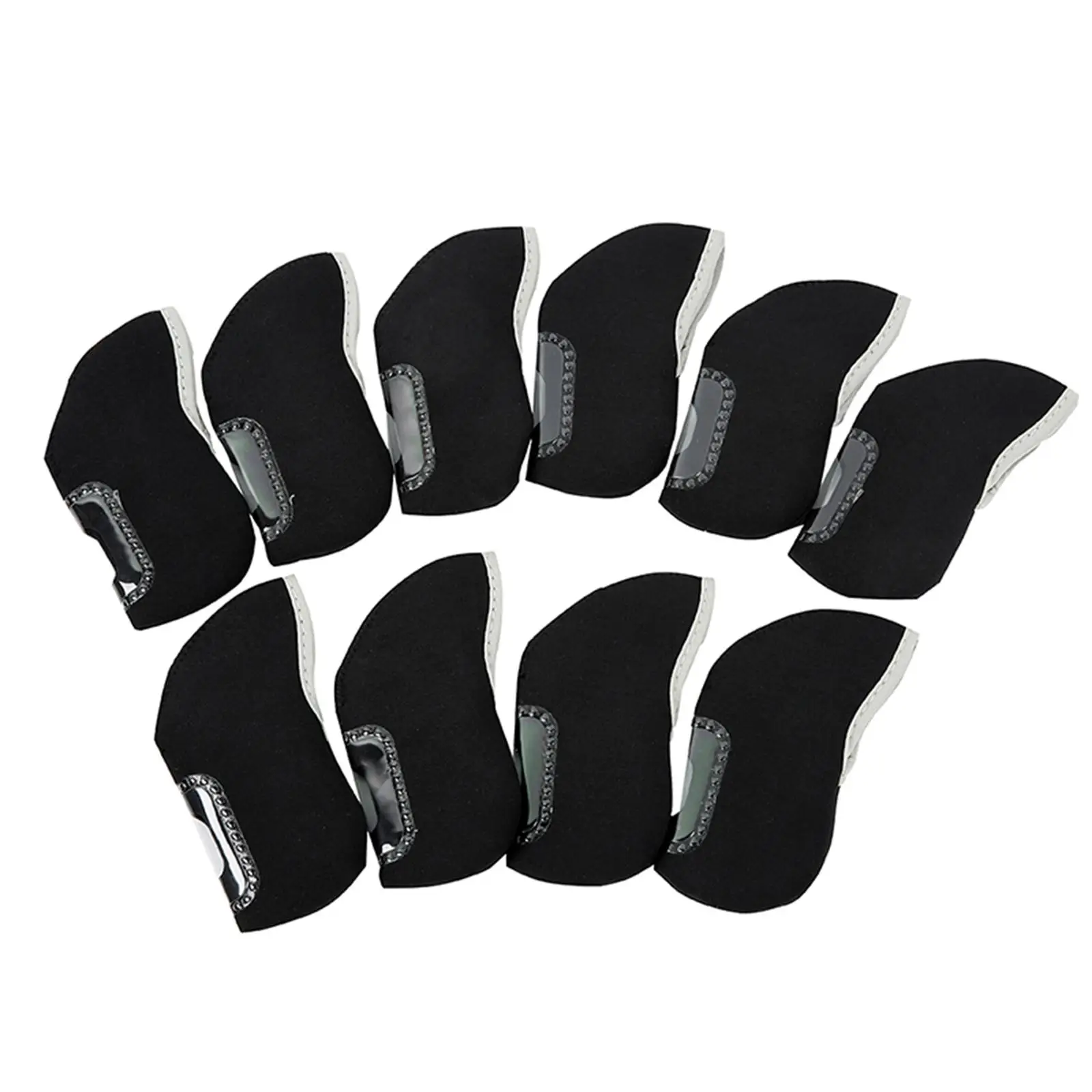 Headcover for Iron Golf Clubs Visible Window Neoprene Waterproof Protector Set for Golfers Men Women Training
