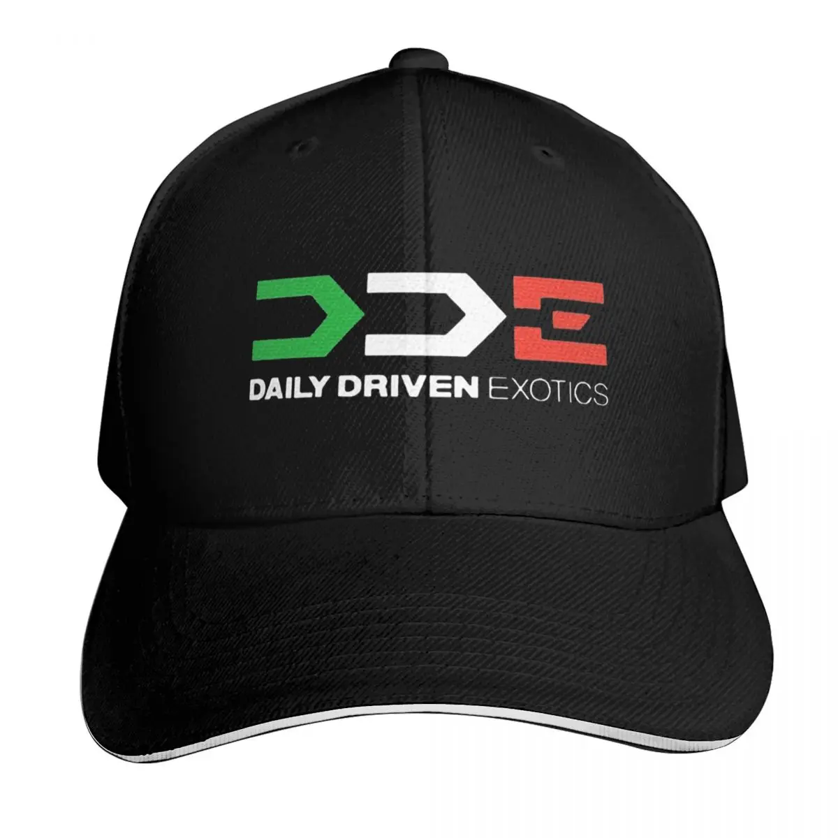 DDE Daily Driven Exotics Baseball Cap Breathable Mesh Back Adjustable Buckle Closure Moisture Wicking Quick Dry