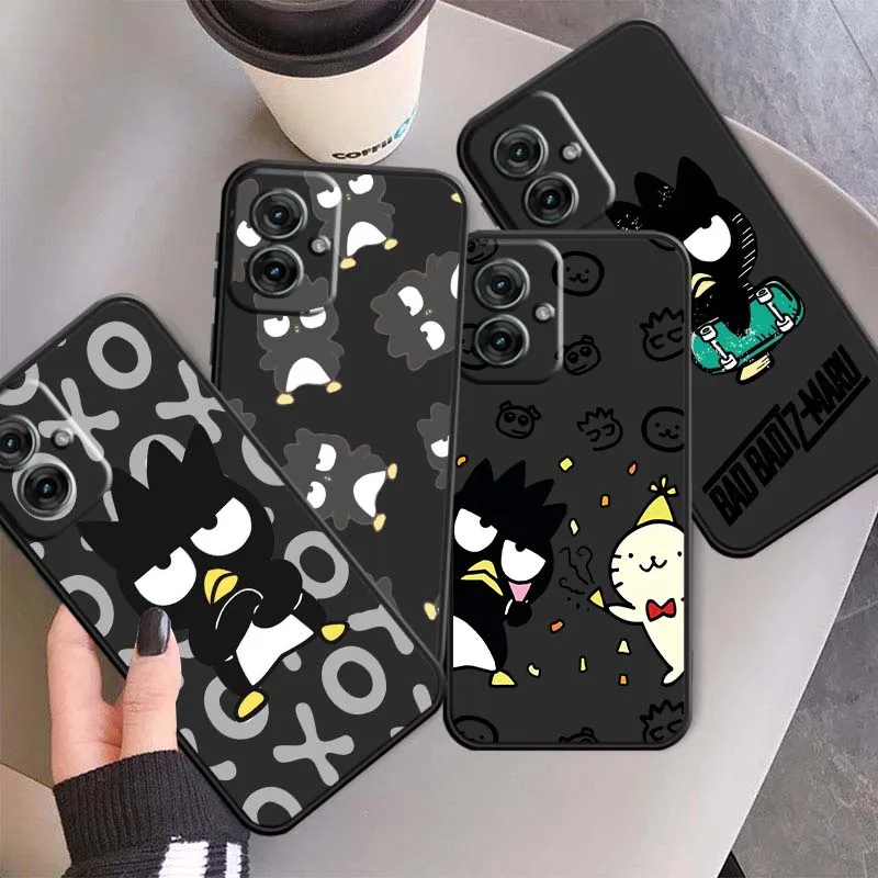 

Sanrio Bad Badtz-Maru Cartoon Phone Case For Motorola G85 Edge 50 G24 G35 G14 G04 40 G72 G34 G31 G Stylus G54 G13 G32 5G Black