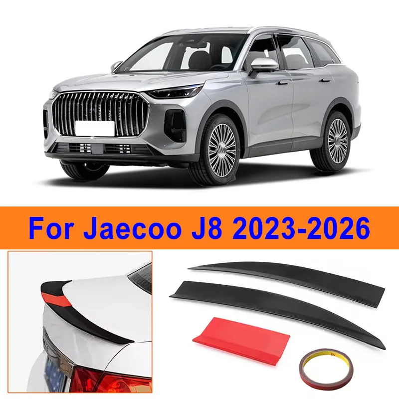 

For Jaecoo J8 2023-2026 3-Section ABS Rear Trunk Spoiler 115-125cm Adjustable Sports Decor Top Wing Car Exterior Parts
