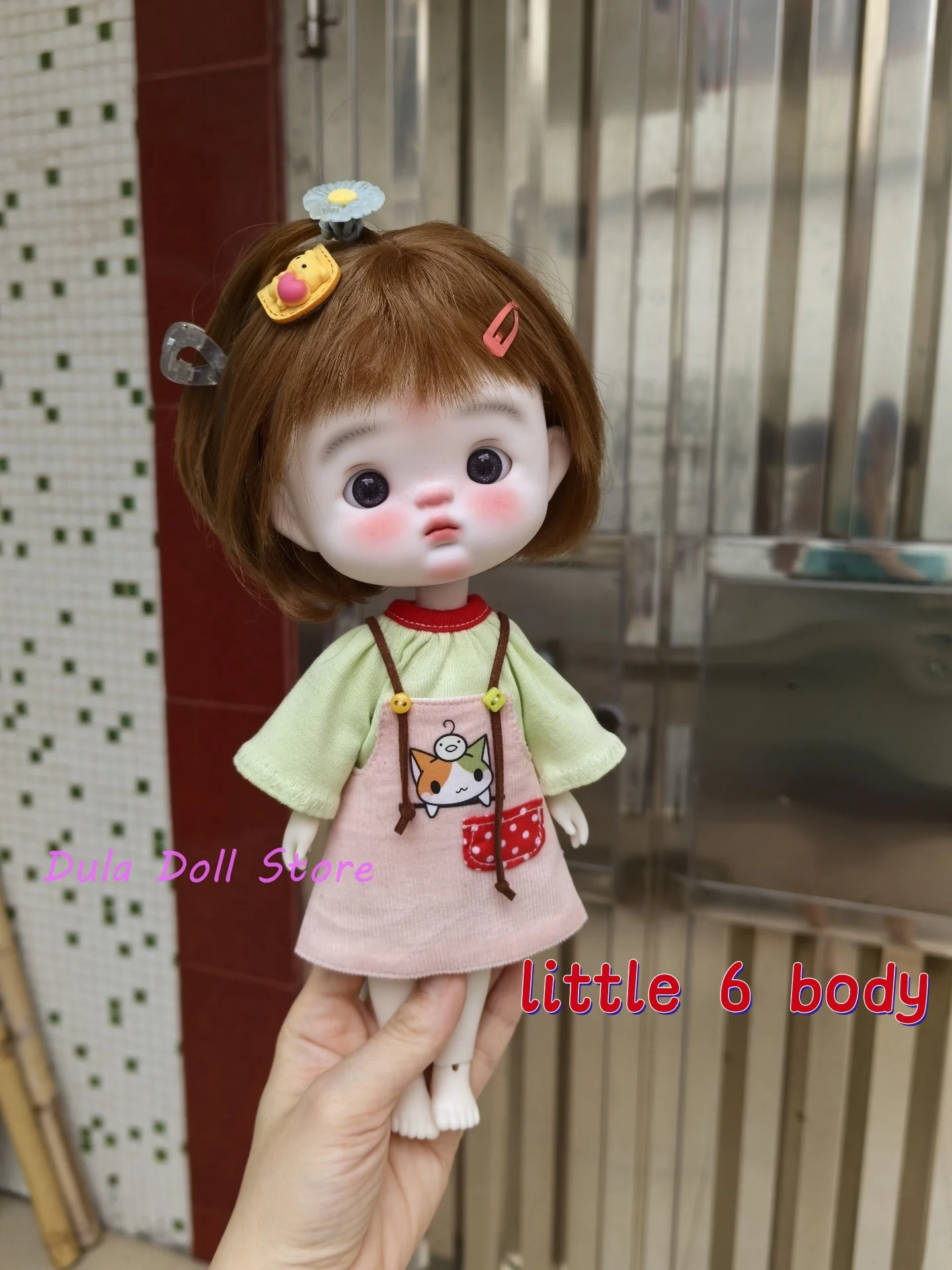 

2026 Dula Doll Clothes Dress Deep blue paired with yellow for Blythe Landoudou Landazz ob24 ob22 Diandian Doll Accessories