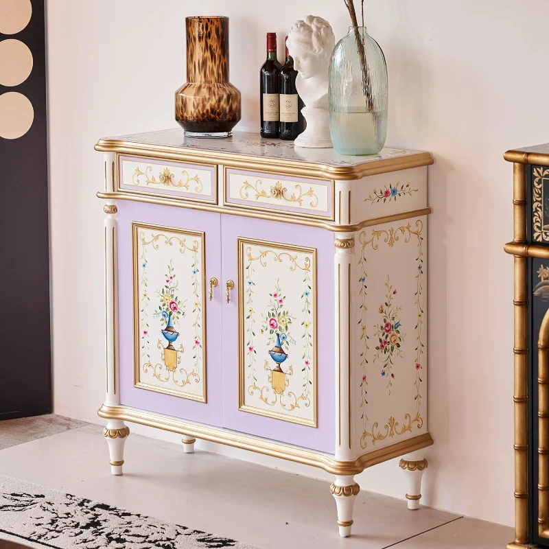 French Style Shoe Cabinet Retro Living Room Space Saving Shoe Cabinet Luxury Storage Meuble Chausssure Hallway Furniture