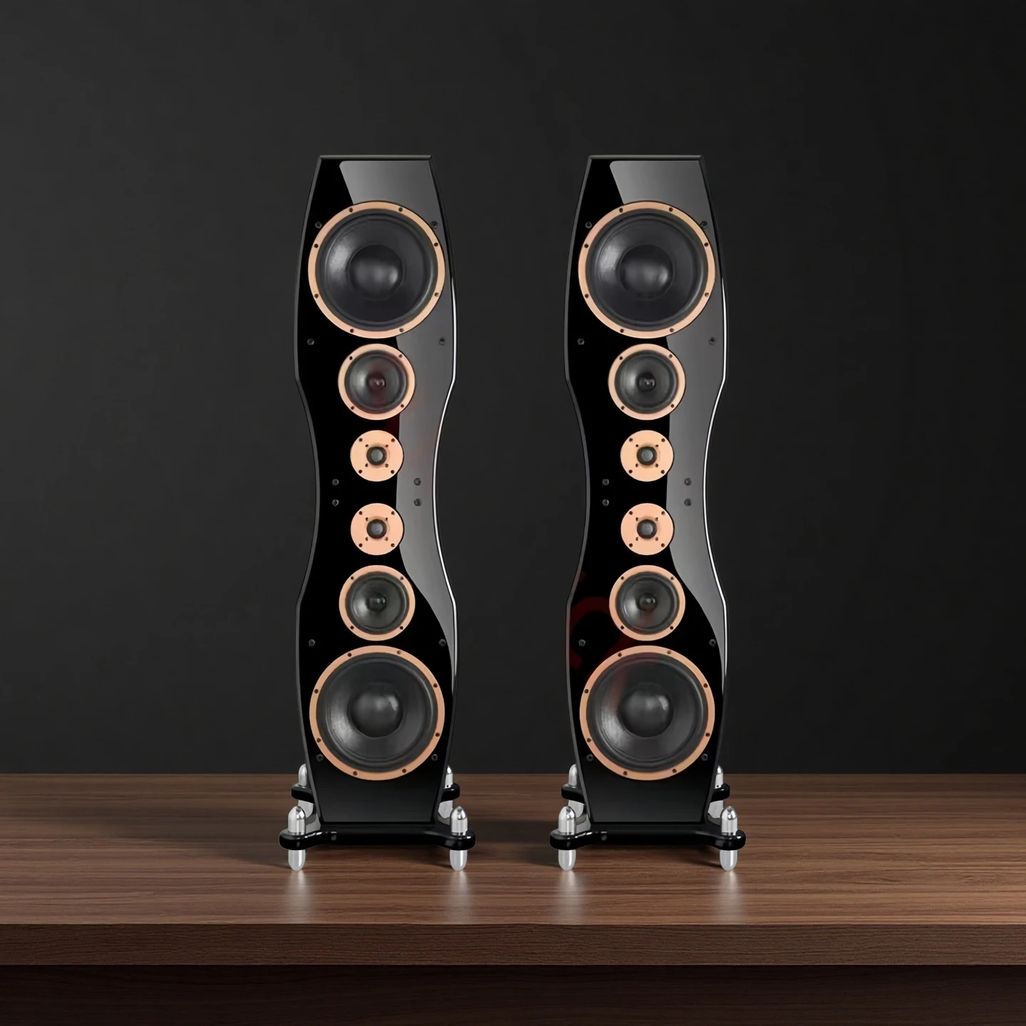 10 inch 400W Bass Speaker Audiophile Home Theater hifi wooden Cabinet Tower Passive 3 way Floor Standing Speakers AIYIMA SMSL