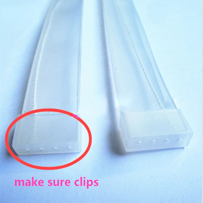 100pcs Silicon Clip, end Caps Tail Plug use for SMD5050 3528 WS2801 WS2811 WS2812b Tube Waterproof Led Strip Light Non-2--4 hole