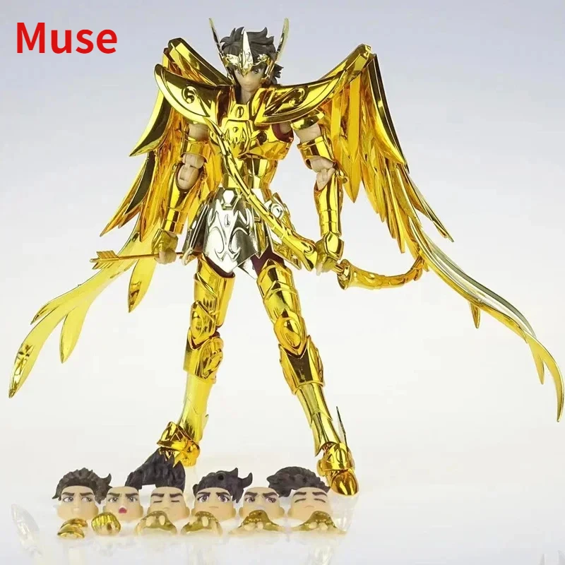 재고 있음 CS 모델 Saint Seiya Myth Cloth EX 2.0 궁수 자리 Aiolos 24K/OCE 골드 기사 조디악 금속 갑옷 액션 피규어 선물