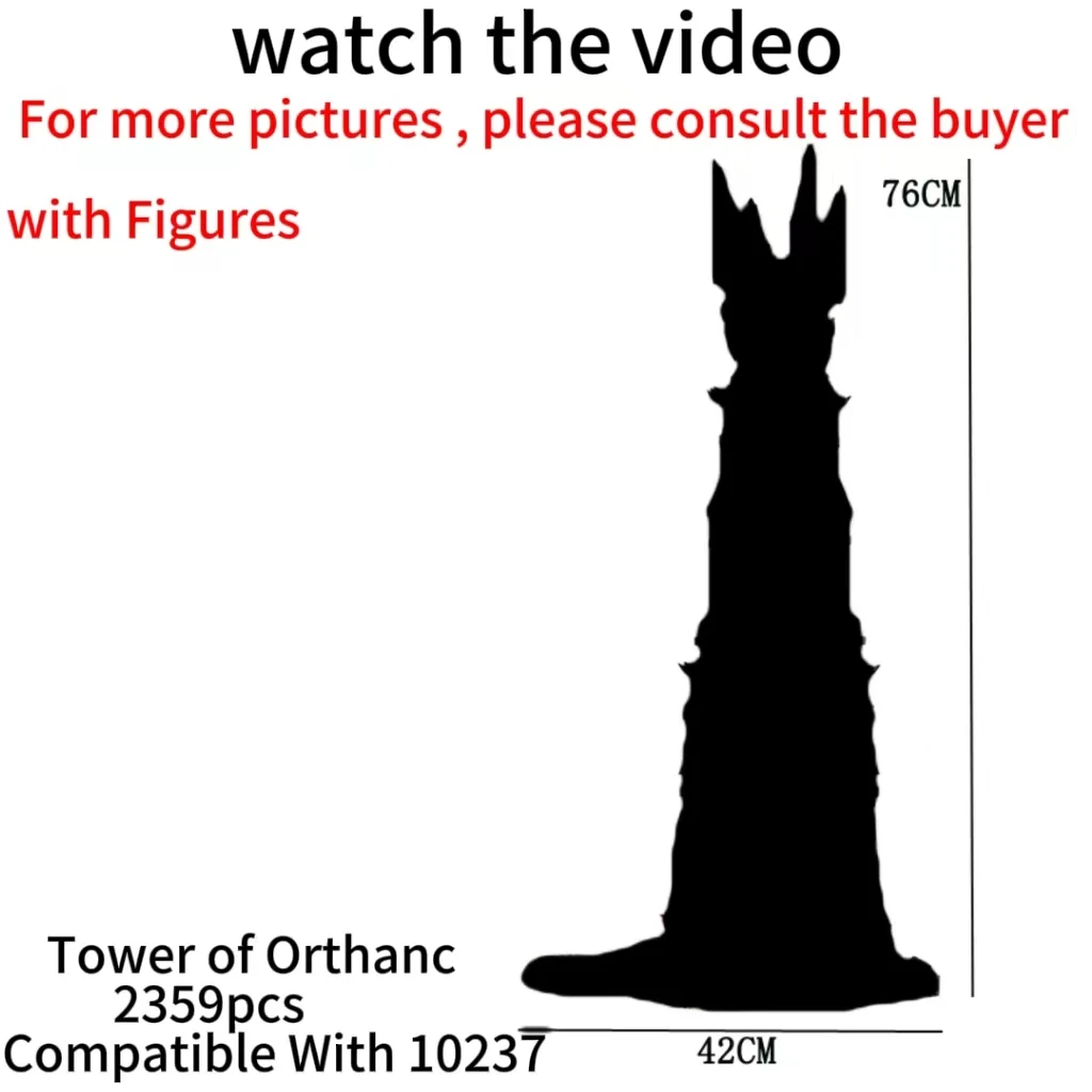 IN STOCK Movie Series The Tower of Orthanc 112501 2359Pcs Building Blocks Bricks Educational Toys Birthday Boy Gifts 16010 10