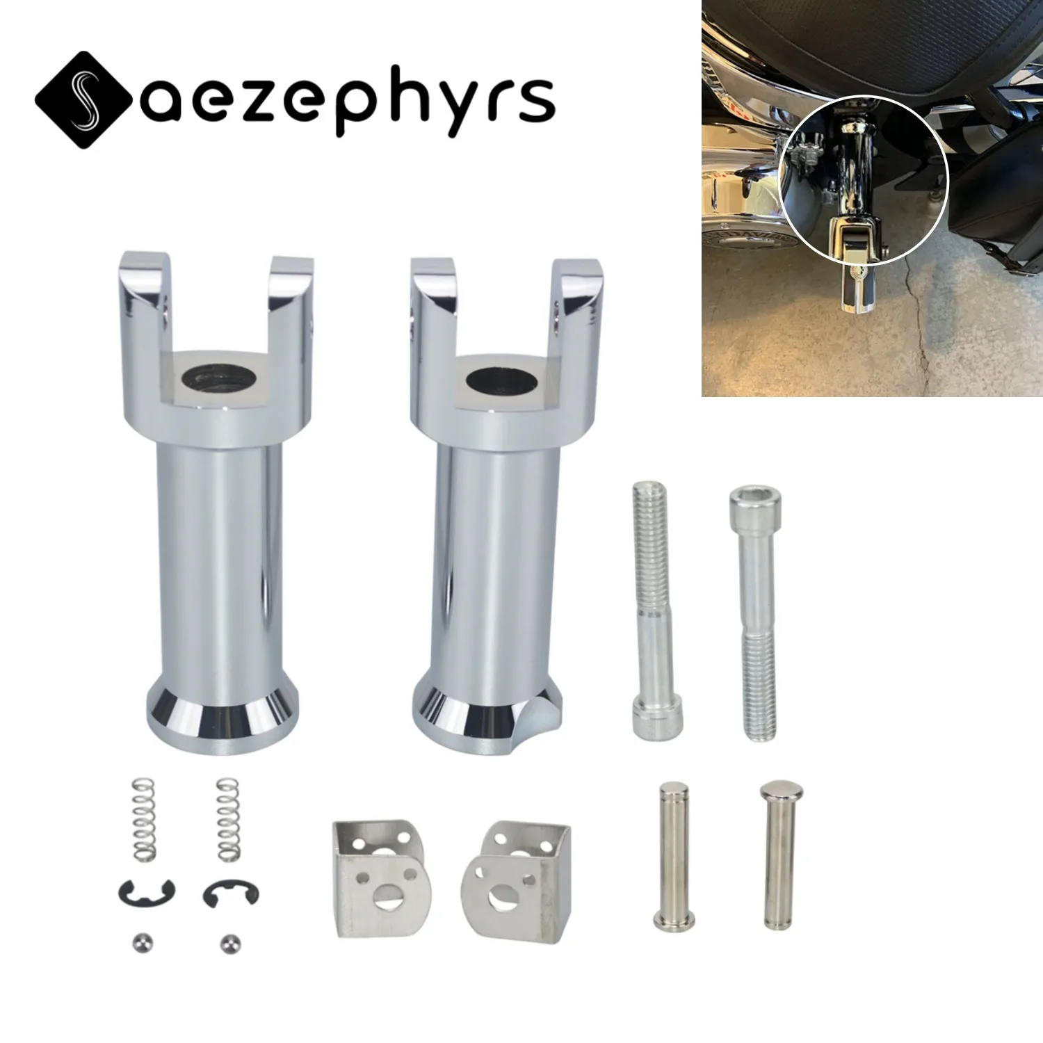 

Motorcycle Rear Passenger FootPeg Support Mount Kit For Harley Softail Fat Boy Street Bob FXBB Breakout 114 FXBRS 2018-2025